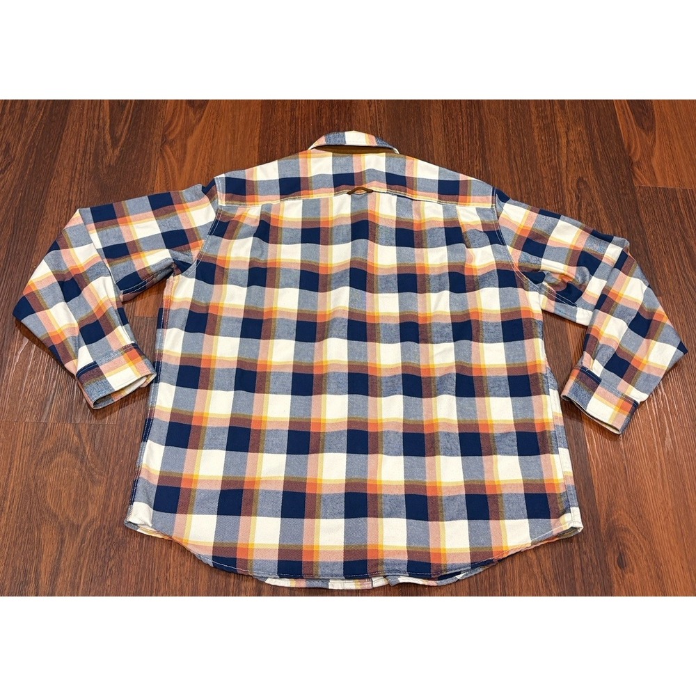 Orvis Mens XL Plaid Flannel Cotton Button-Up Shirt Long Sleeve Classic Pockets - Picture 3 of 12